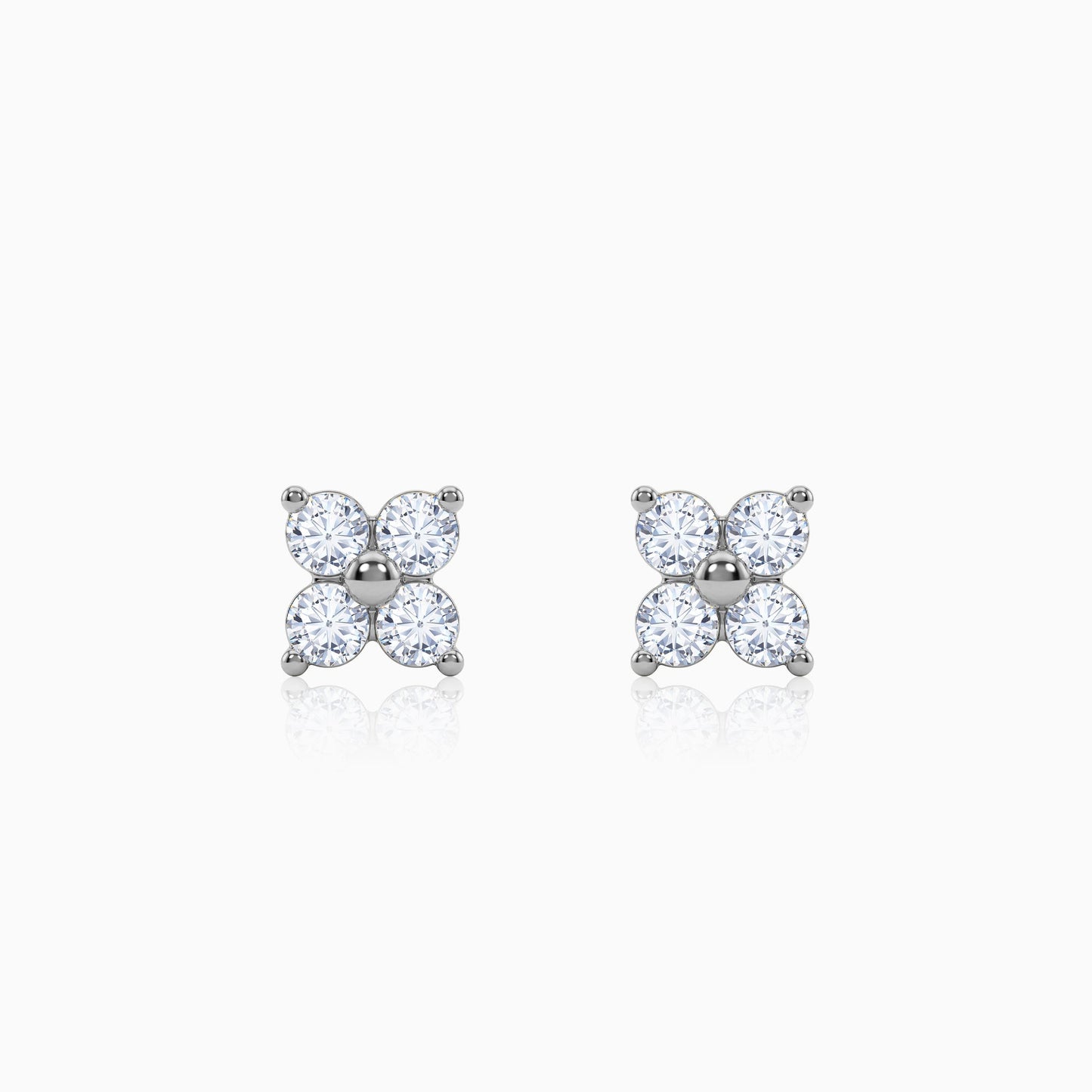 Gold Fresh Bloom Lab Grown Diamond Earrings