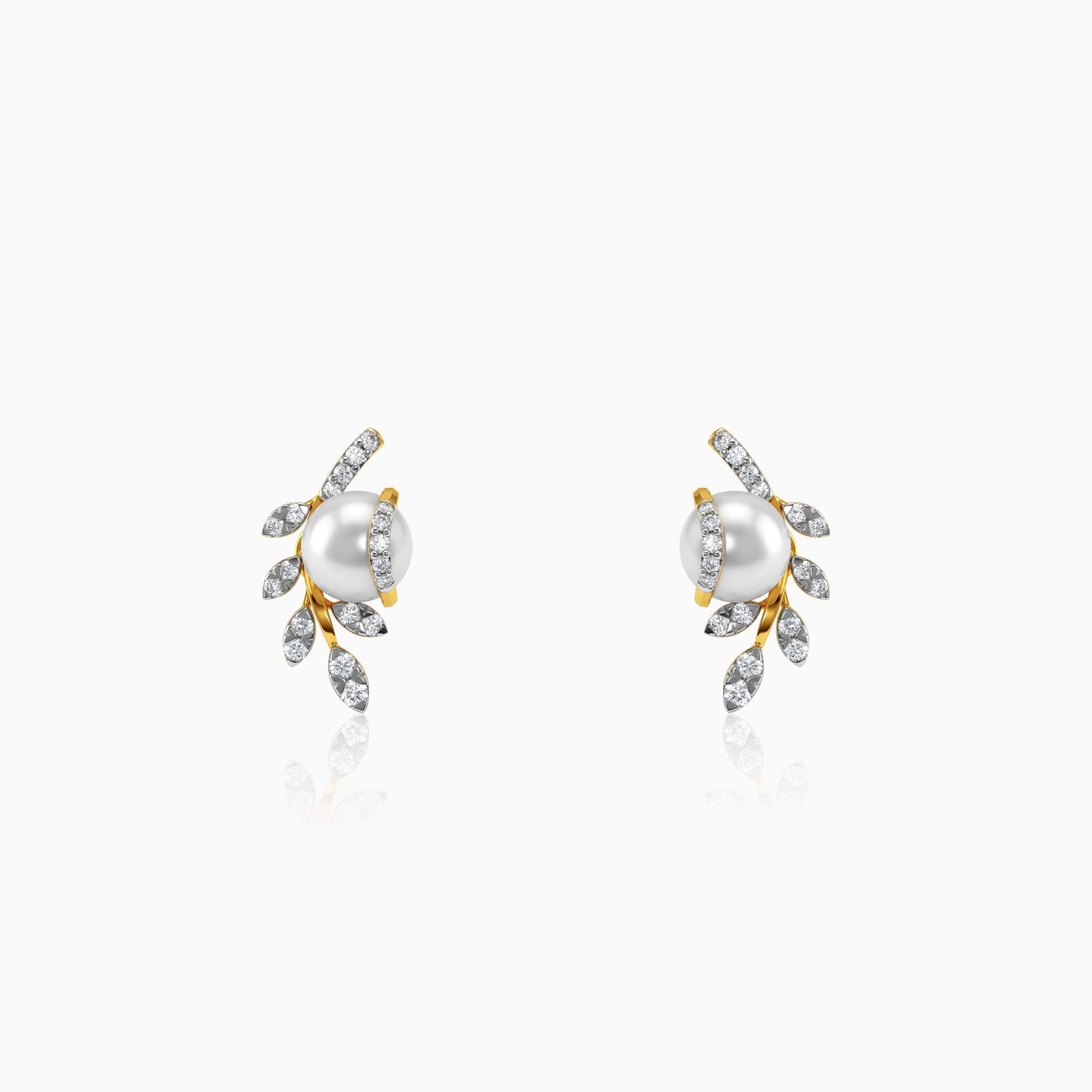 Anushka Sharma Gold Midnight Bloom Lab Grown Diamond Earrings