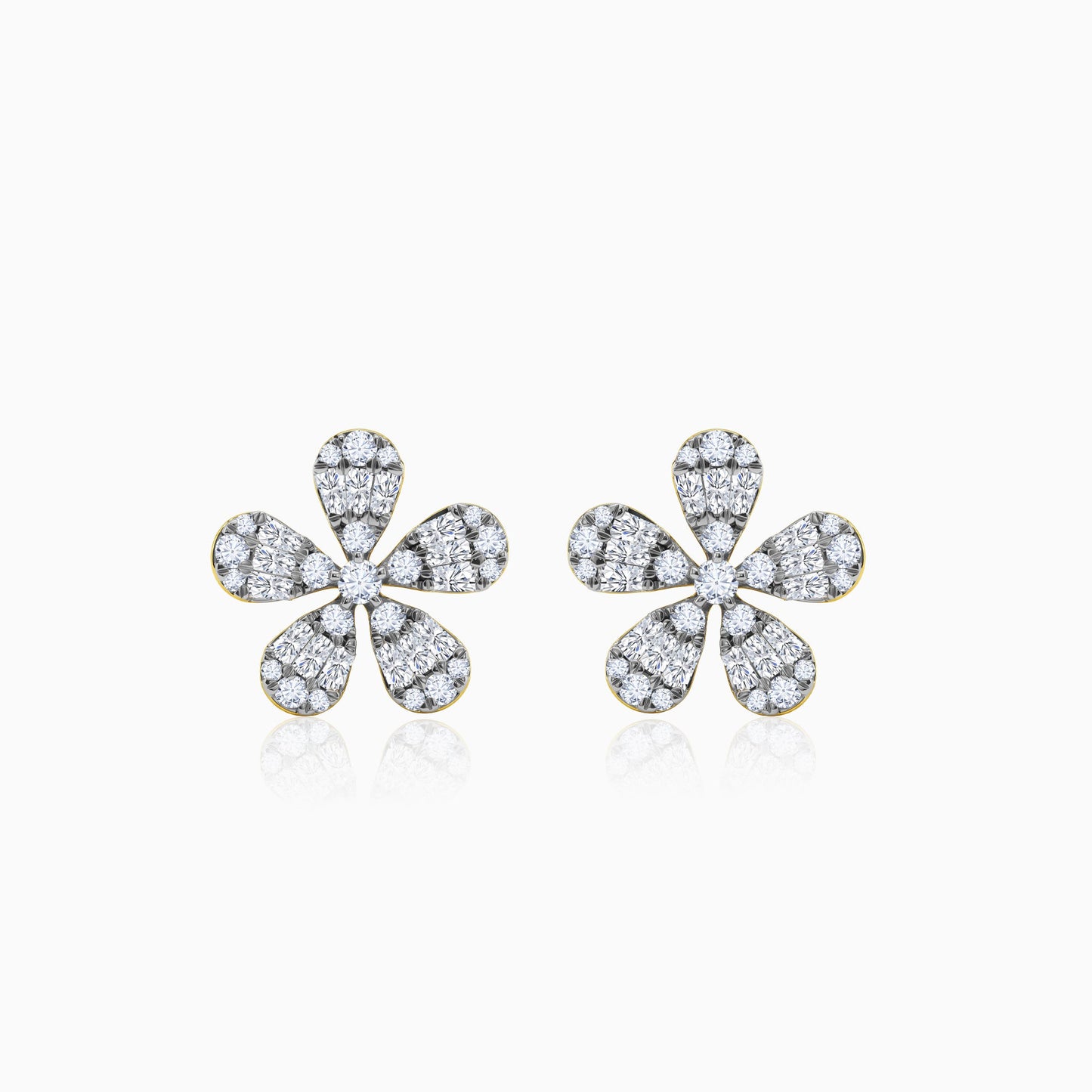 Anushka Sharma Gold Bloom Bold Lab Grown Diamond Earrings
