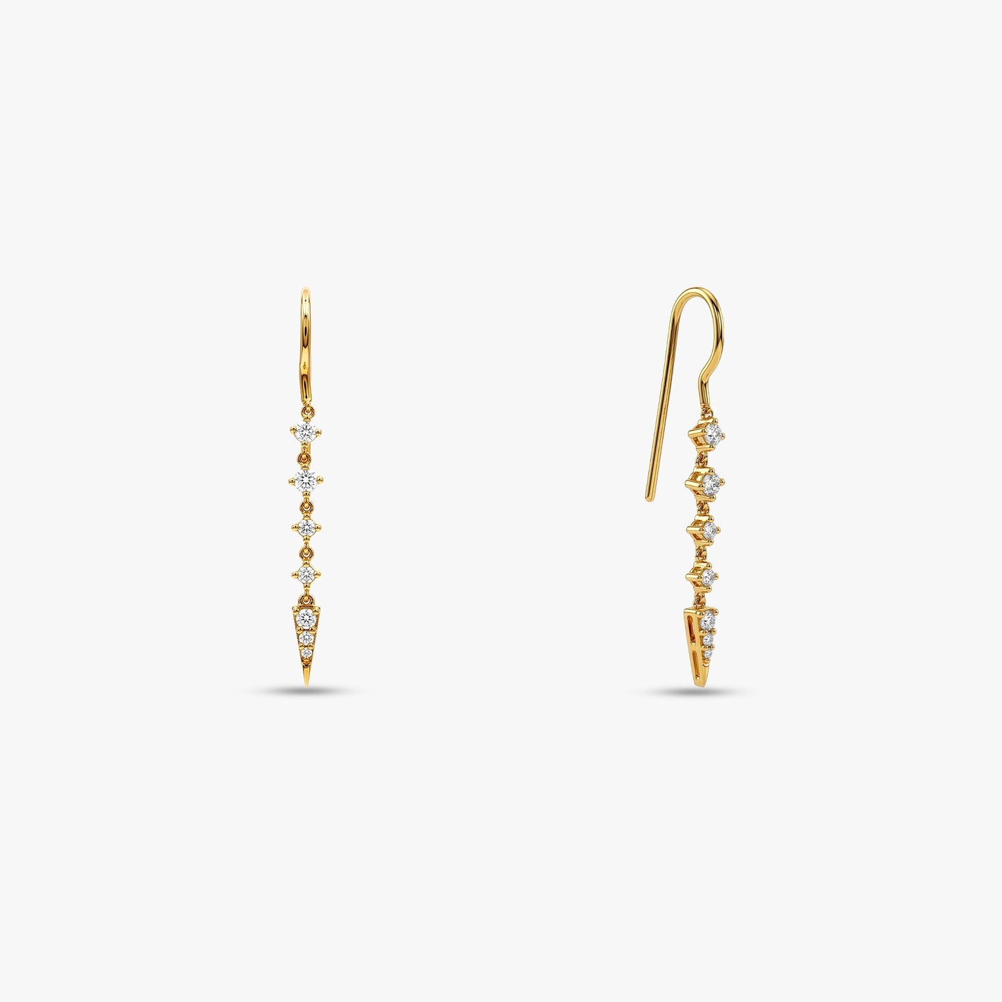 Gold Celeste Cascade Lab Grown Diamond Earrings