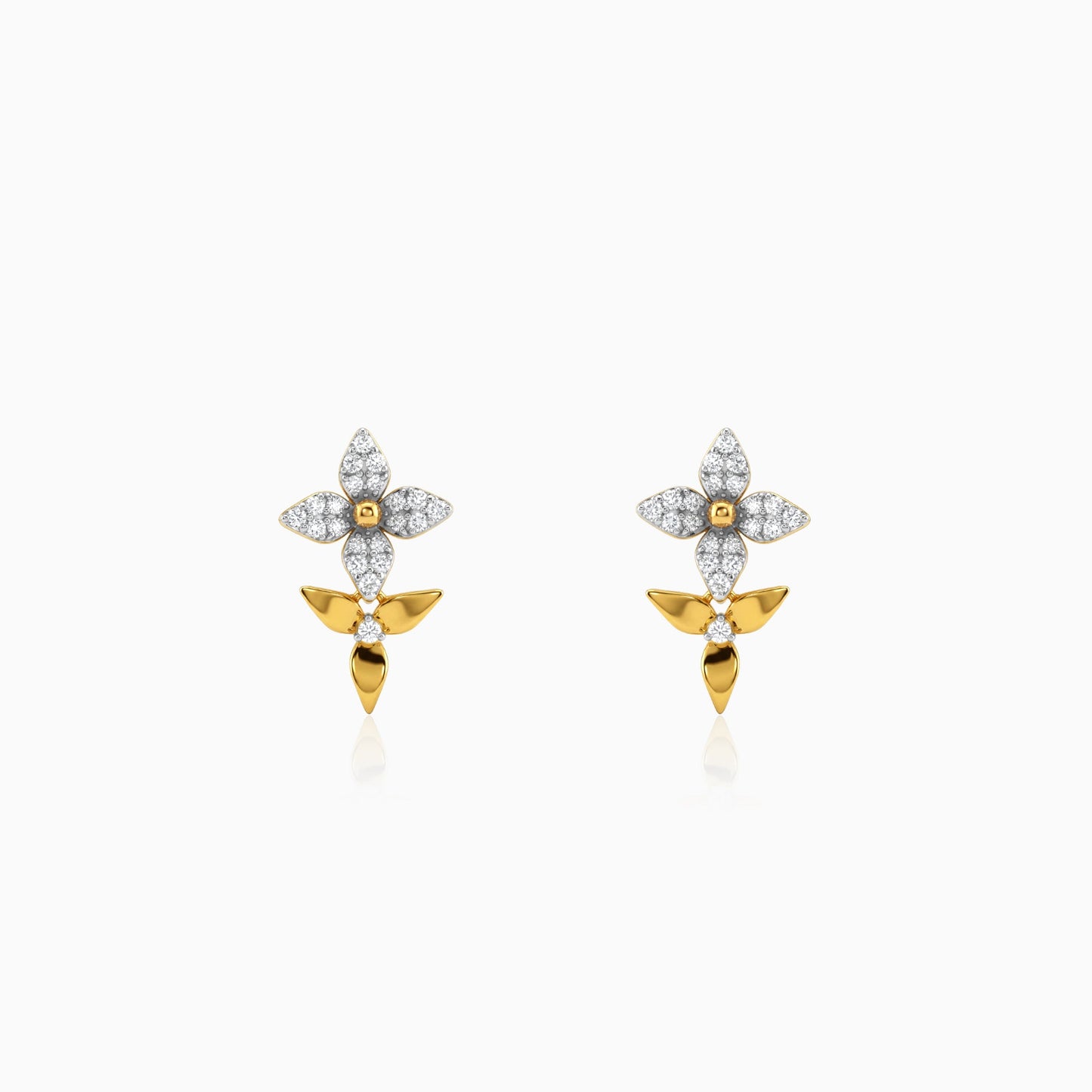 Gold Everlasting Bloom Lab Grown Diamond Earrings