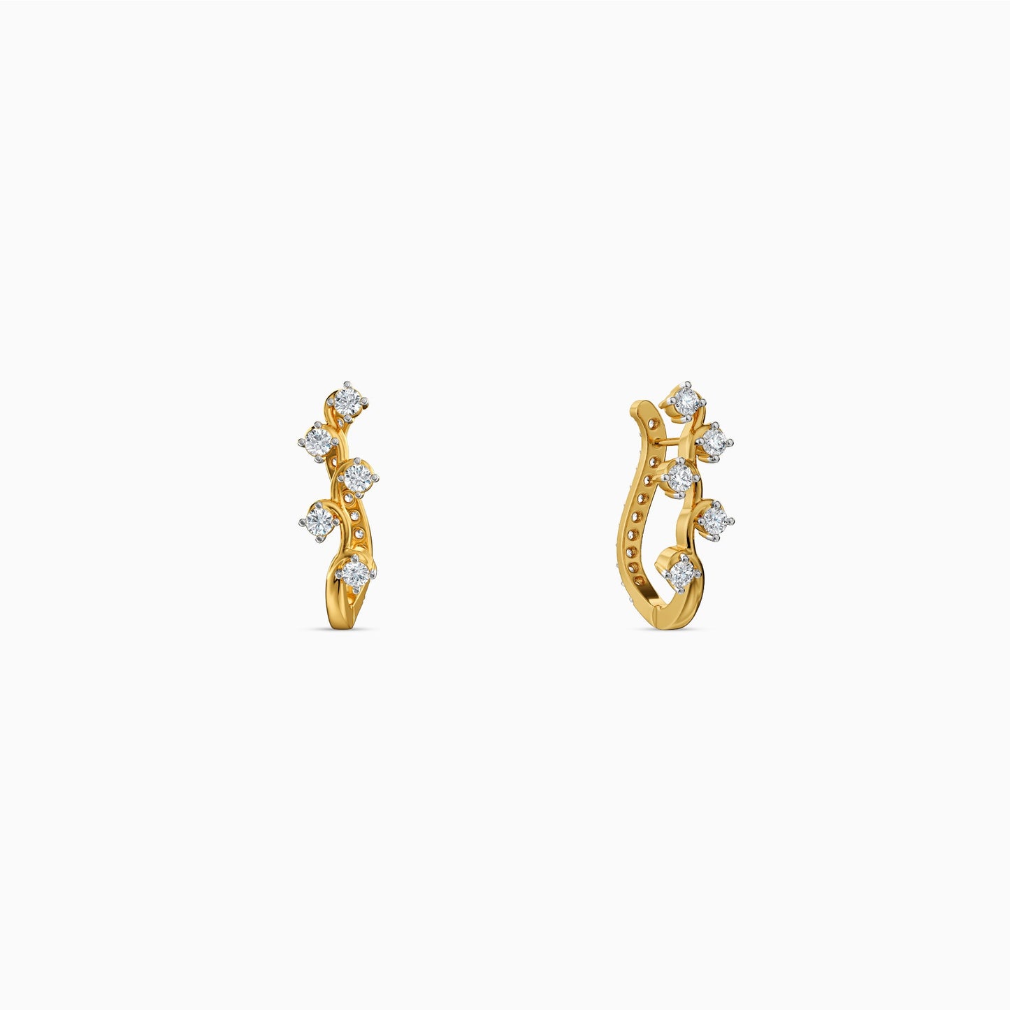 Gold Winged Sonata Lab Grown Diamond Earrings