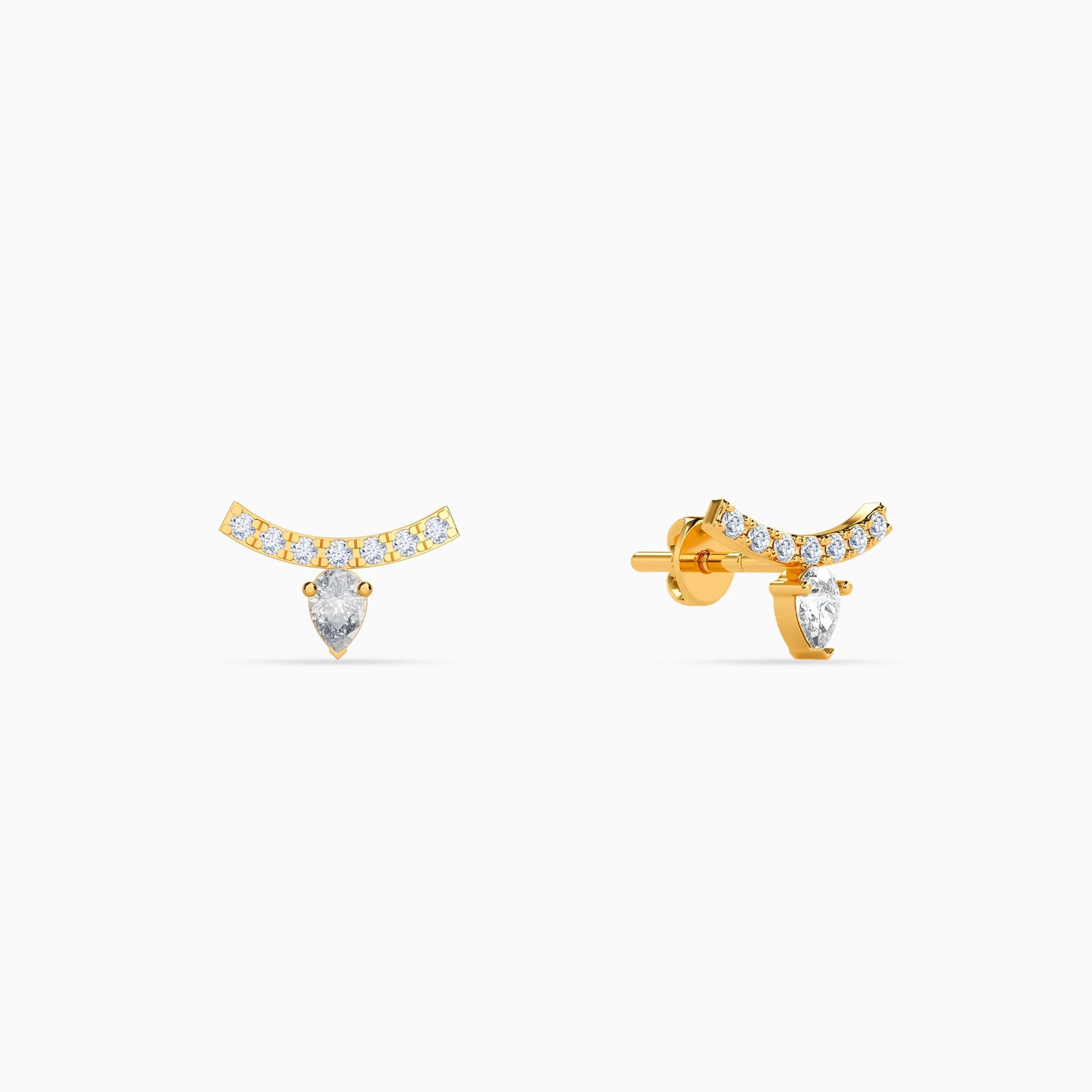 Gold Radiant Astra Lab Grown Diamond Earrings