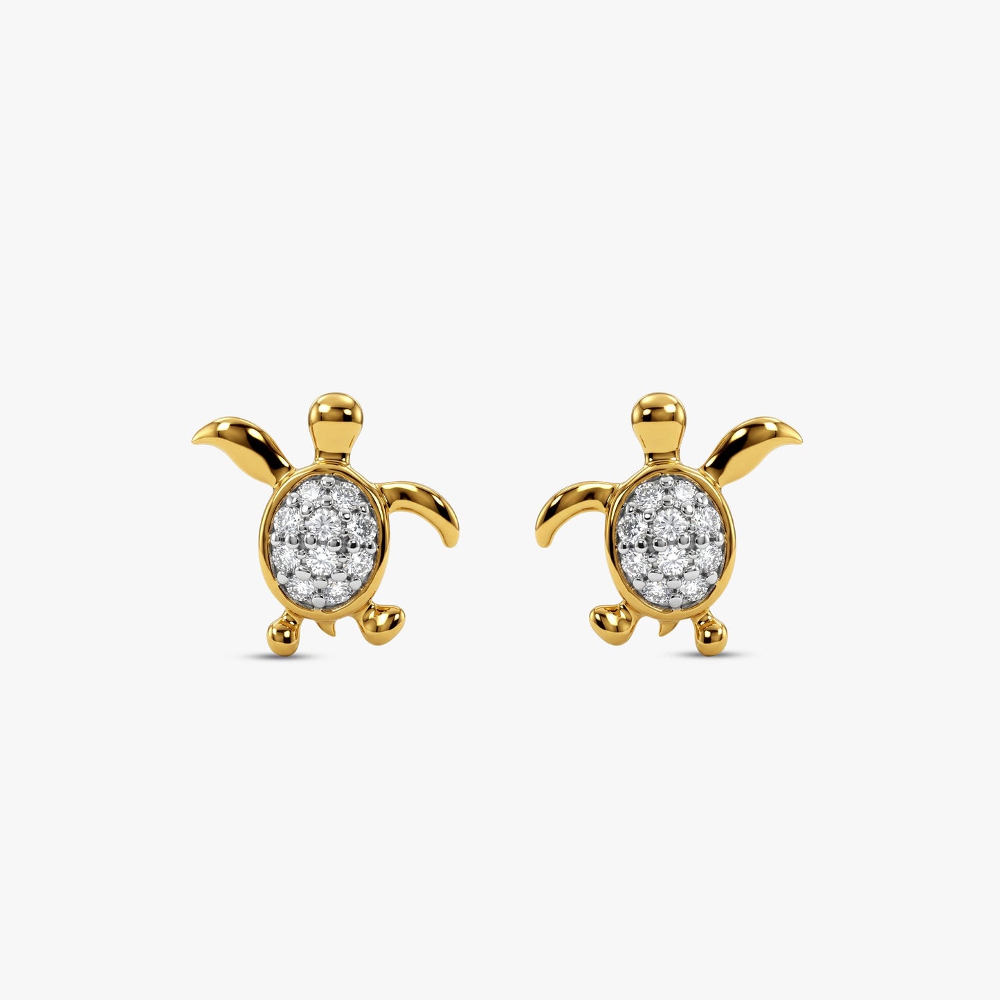 Gold Ocean Muse Lab Grown Diamond Earrings