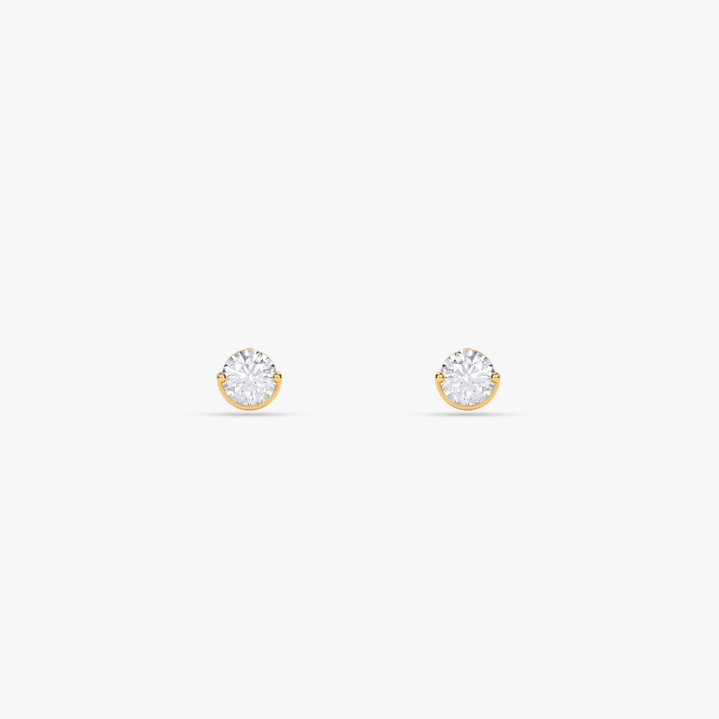 Gold Starveil Halo Lab Grown Diamond Earrings