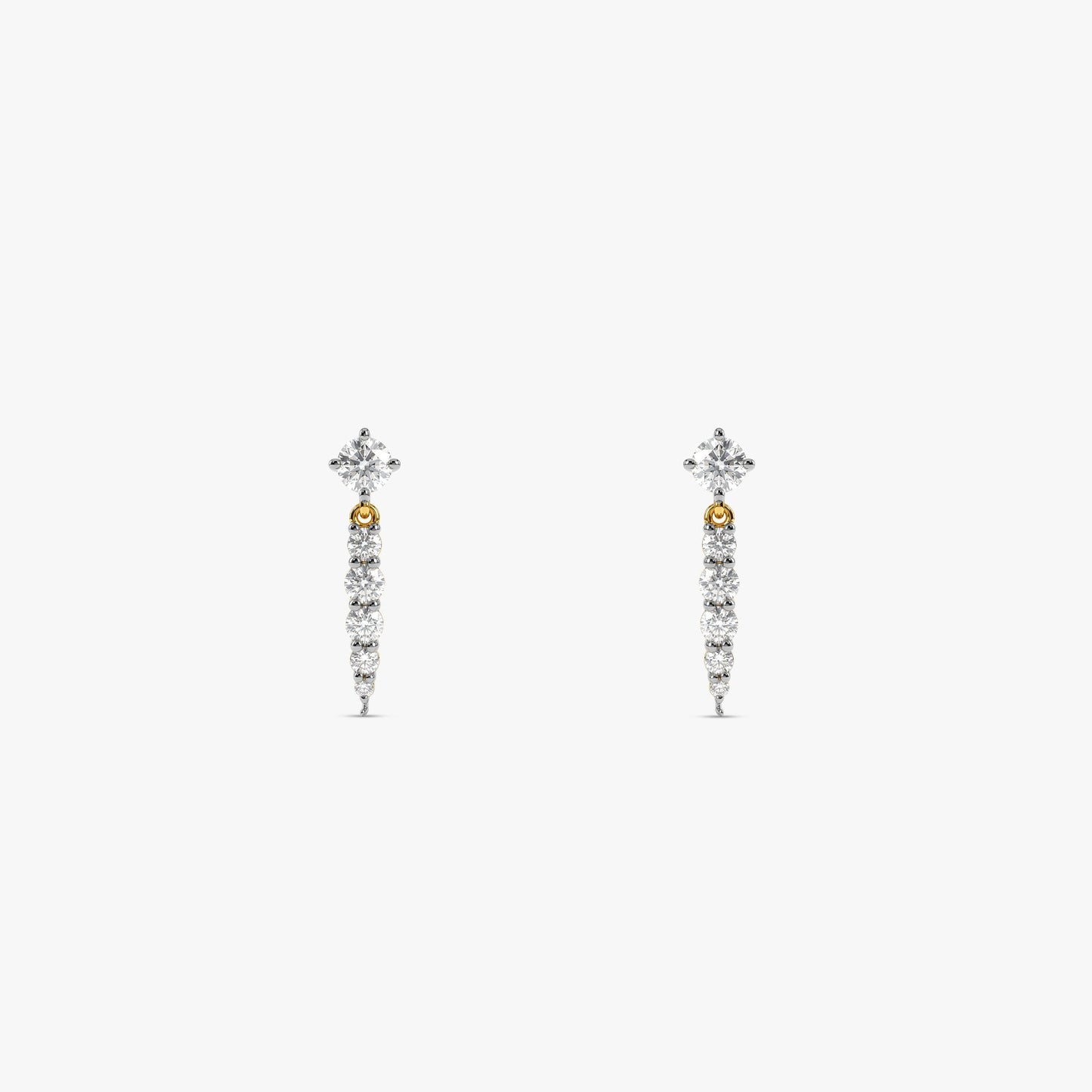 Gold Twilight Drop Lab Grown Diamond Earrings