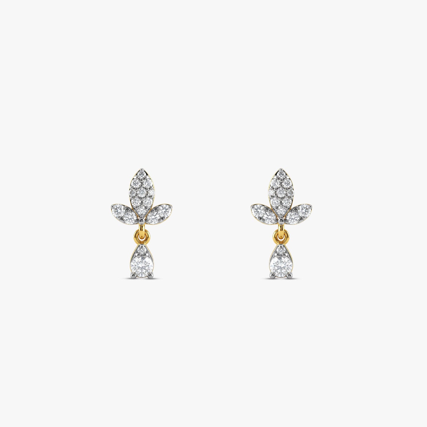 Gold Blossom Grace Lab Grown Diamond Earrings
