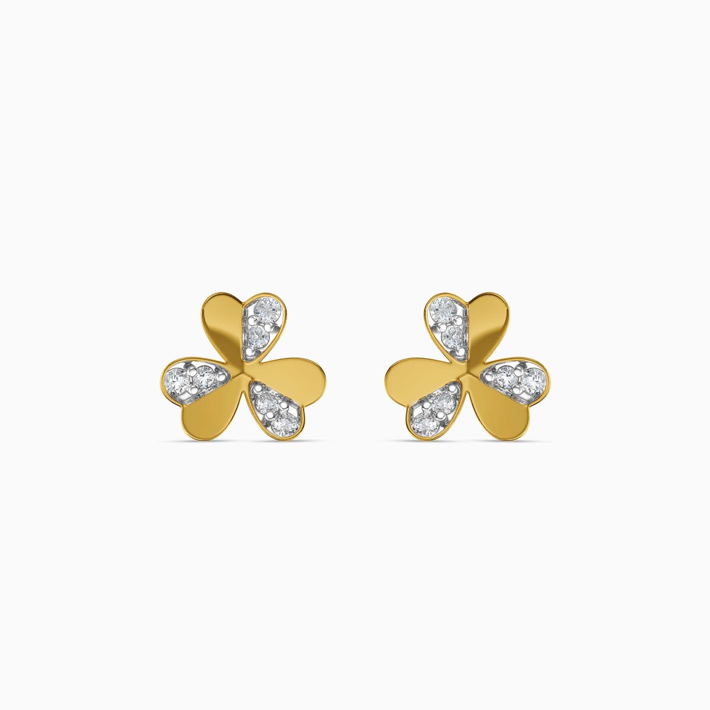 Gold Lumi Fleur Lab Grown Diamond Earrings