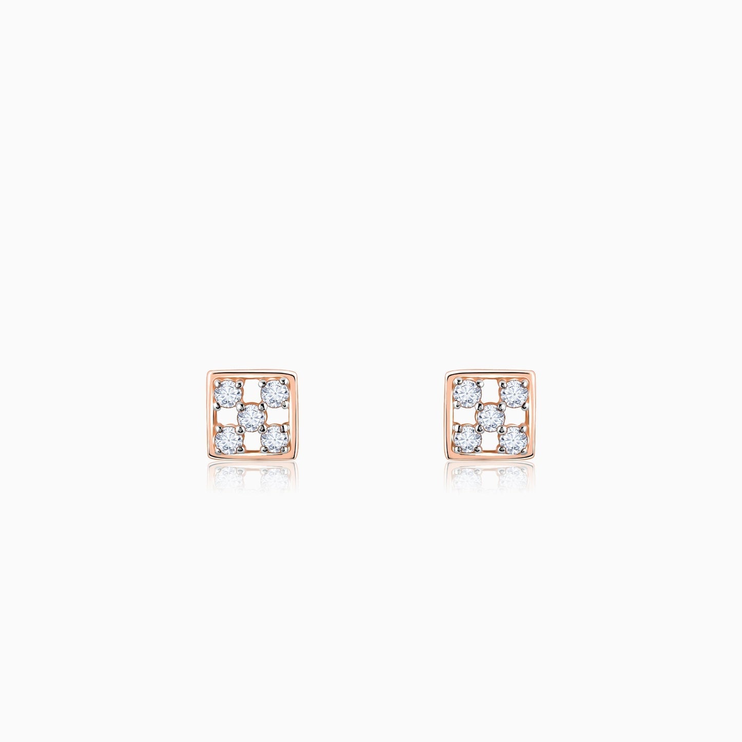 Rose Gold Blissful Moments Diamond Studs