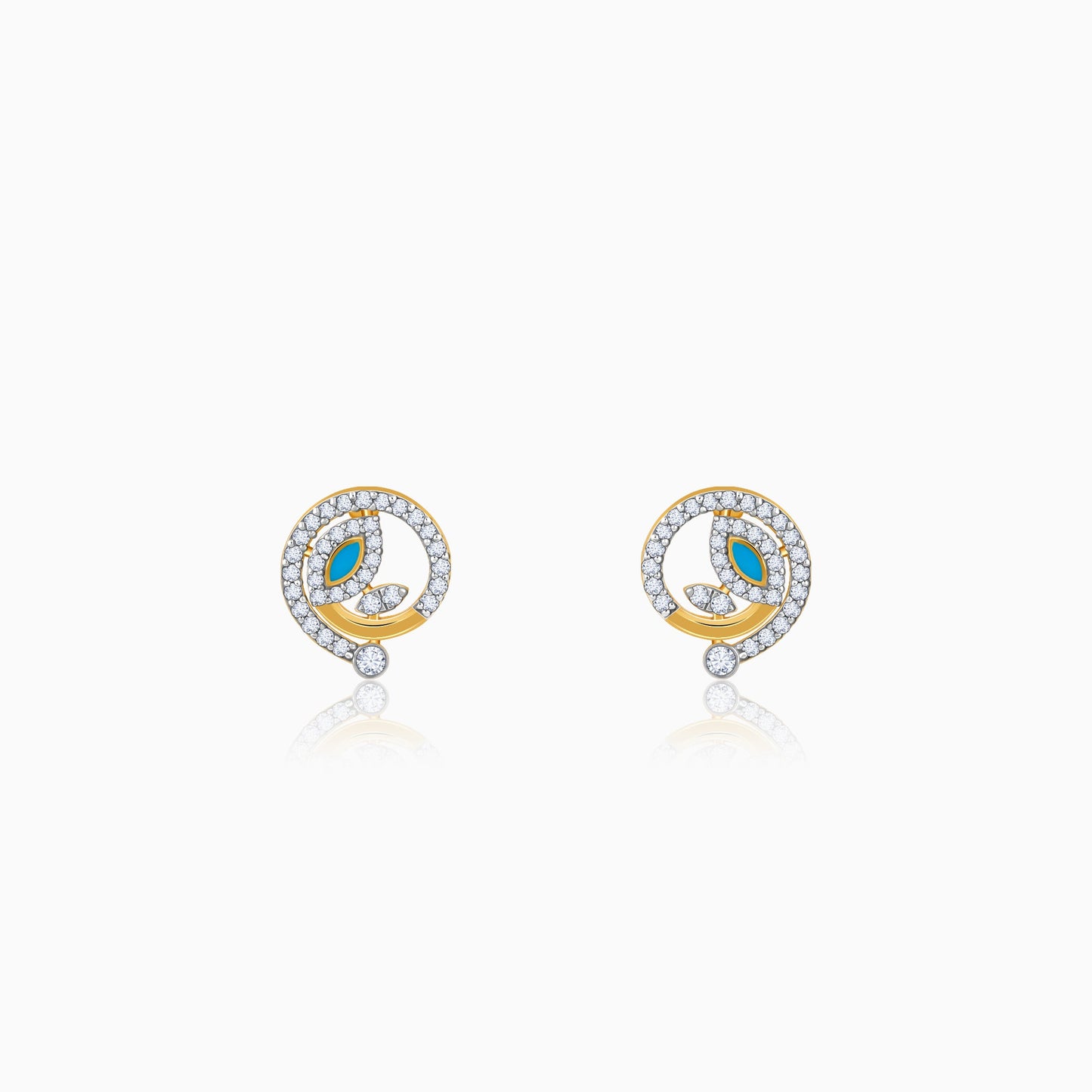 Gold Sparkling Netra Lab Grown Diamond Studs