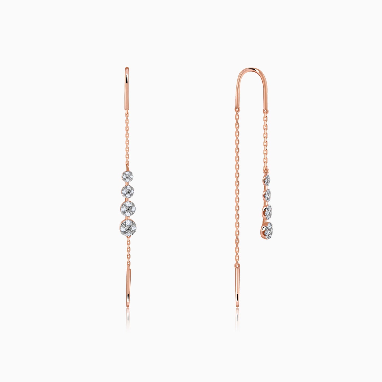 Rose Gold Kiran Sui Dhaaga Lab Grown Diamond Earrings