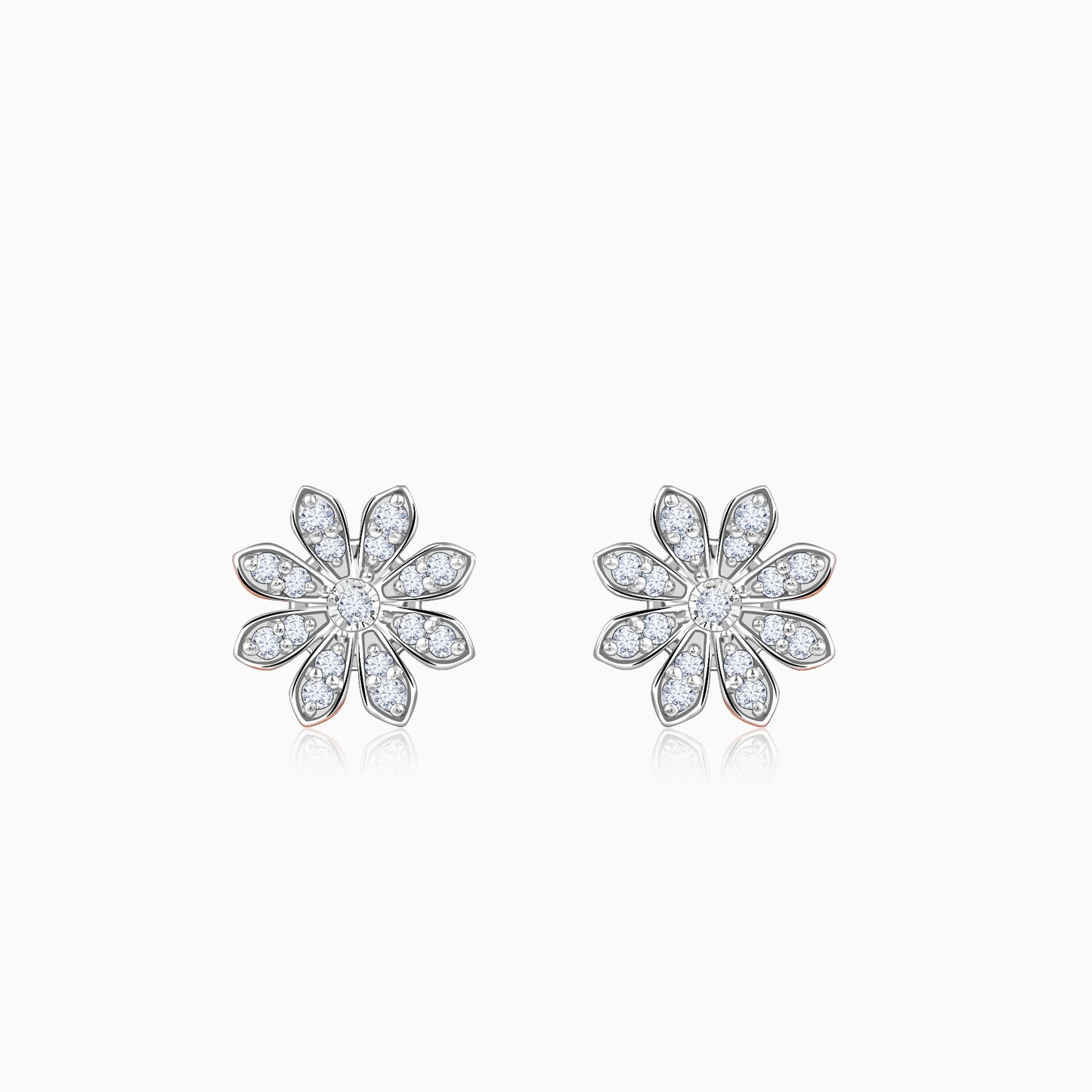 Rose Gold Jasmine Lab Grown Diamond Earrings