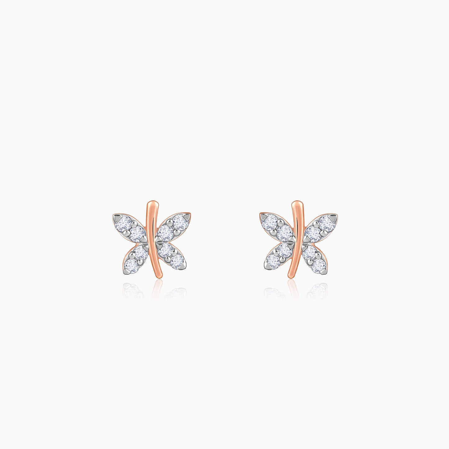 Rose Gold Evolve Lab Grown Diamond Stud Earrings