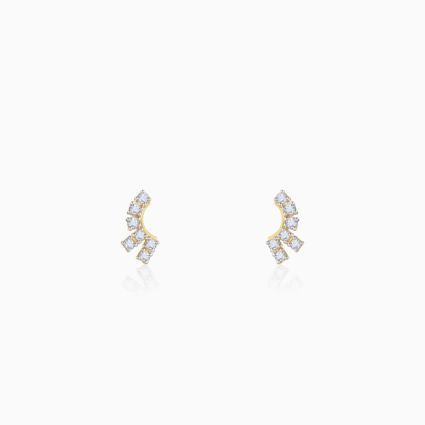 Gold Climber Lab Grown Diamond Studs