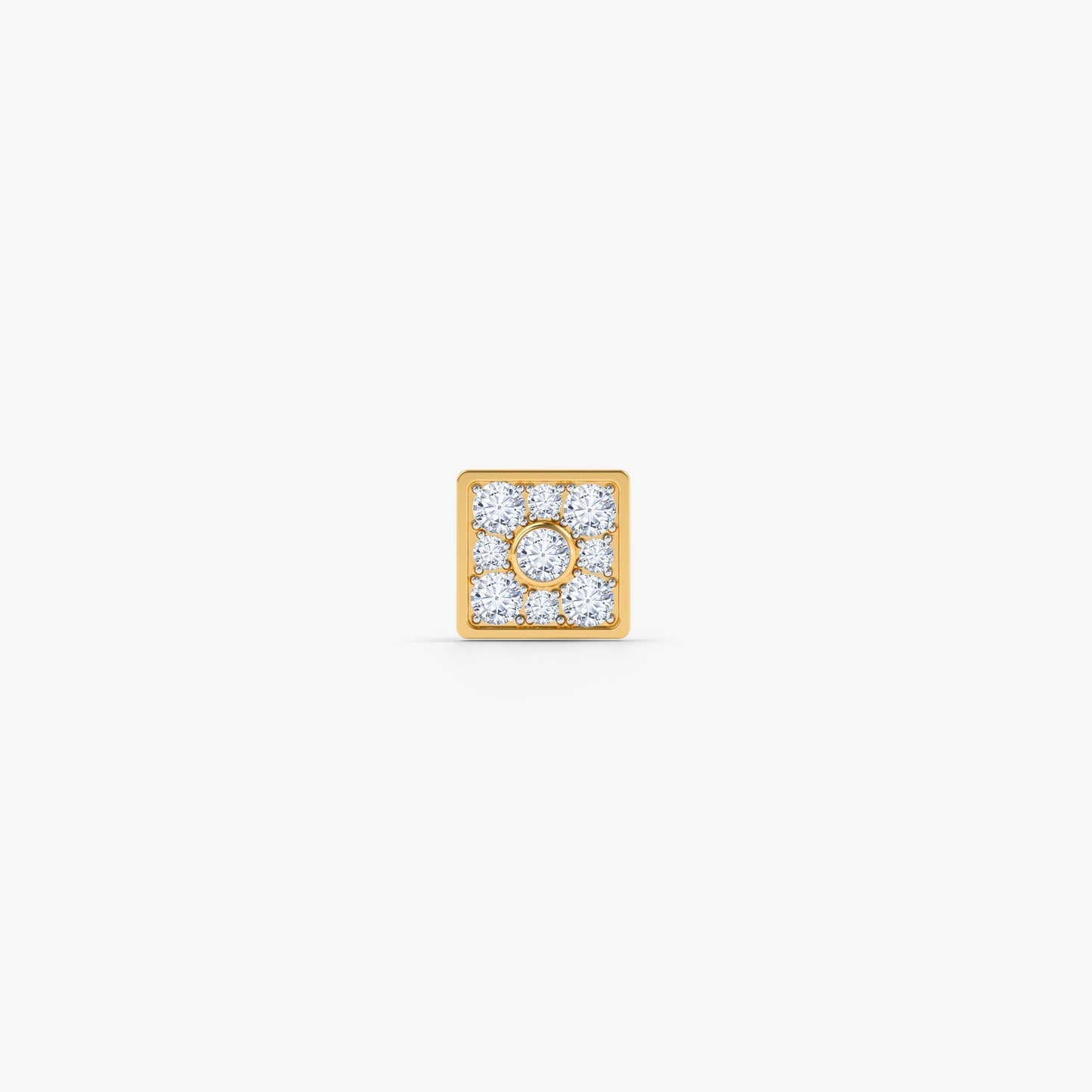 Gold Vertex Shine Lab Grown Diamond Nose Pin
