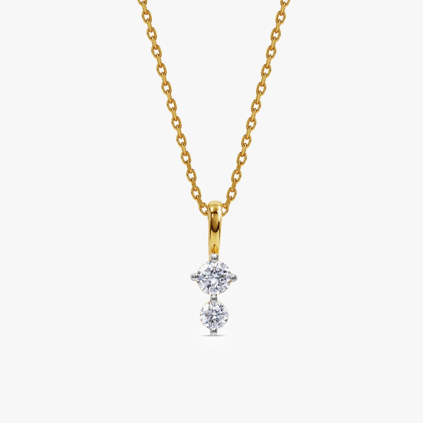 Gold Dual Grace Lab Grown Pendant