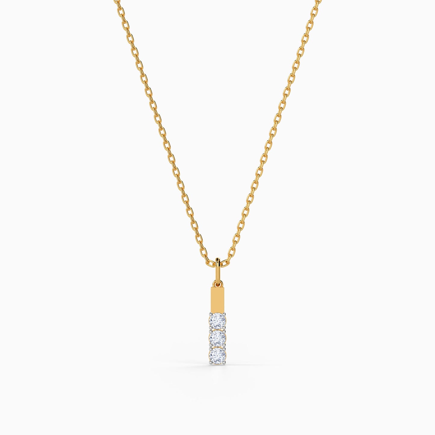 Gold Thalora Arc Lab Grown Diamond Pendant