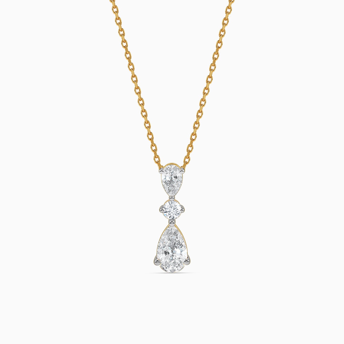 Gold Solenne Weave Lab Grown Diamond Necklace