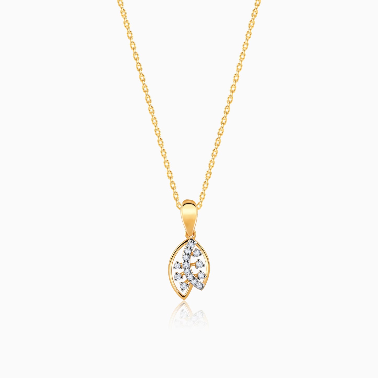 Gold Petioles Diamond Pendant