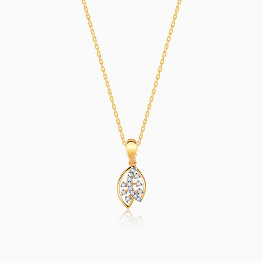 Gold Petioles Diamond Pendant