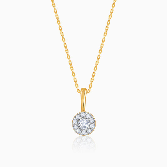 Gold Gorgeous Cluster Diamond Pendant