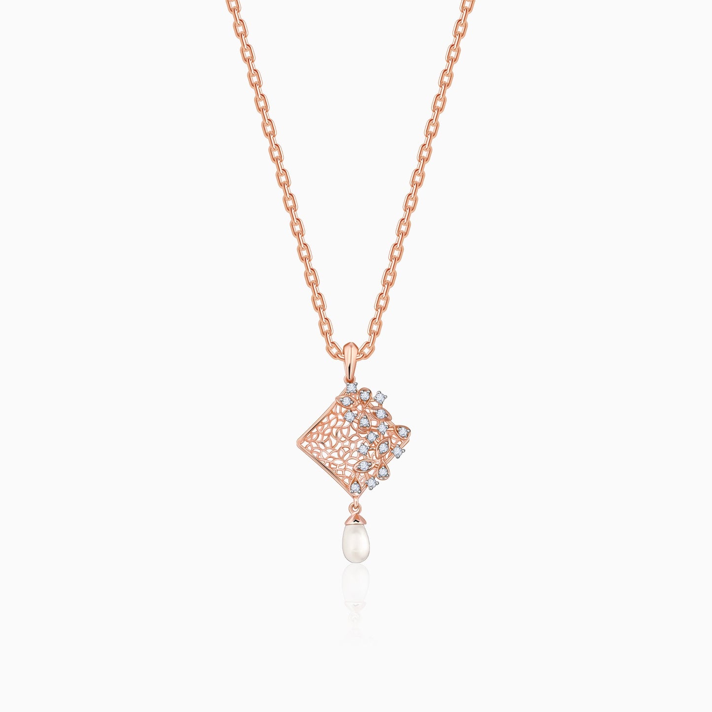 Rose Gold Vega Diamond Pendant