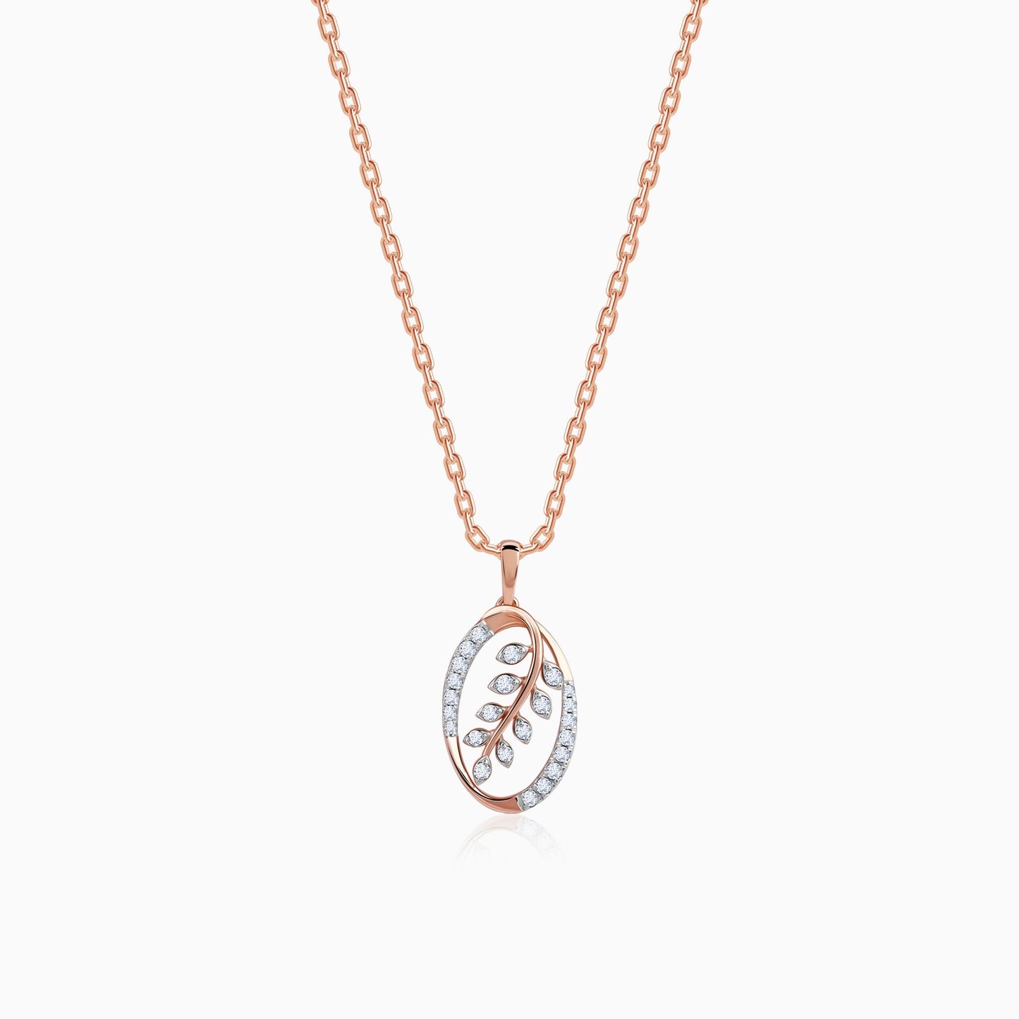 Rose Gold Sweet Alyssum Lab Grown Diamond Pendant