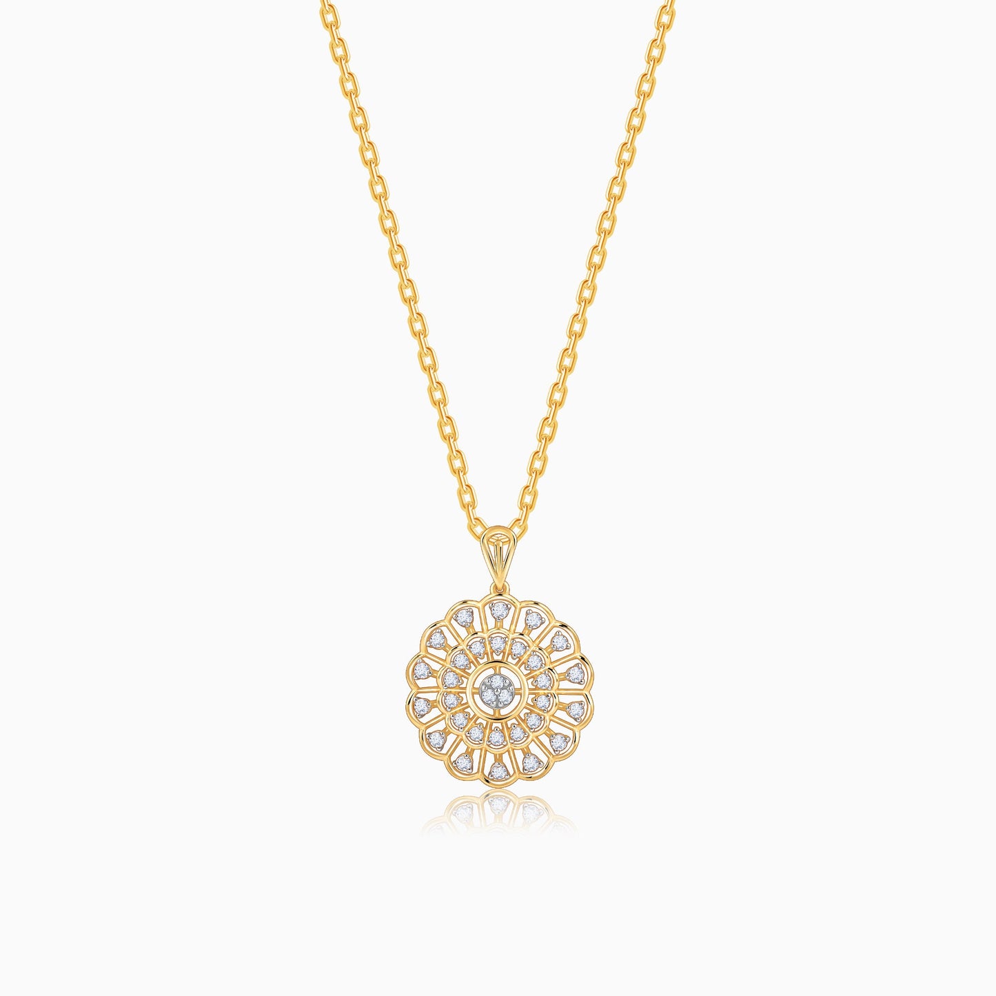Gold Florentia Lab Grown Diamond Pendant
