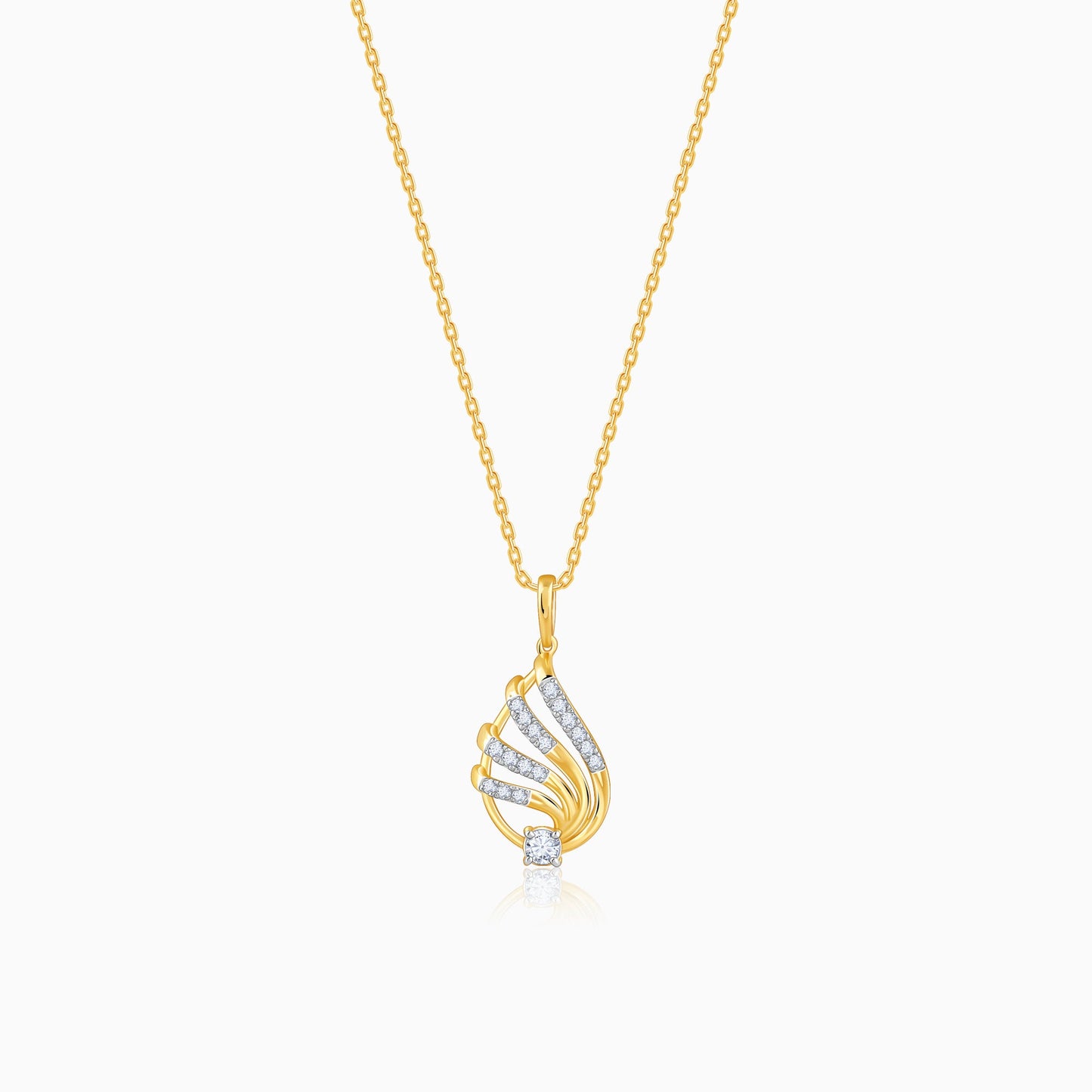 Gold Drop Lab Grown Diamond Pendant