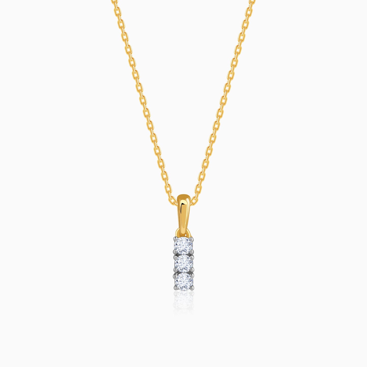 Gold Classic Line Lab Grown Diamond Pendant
