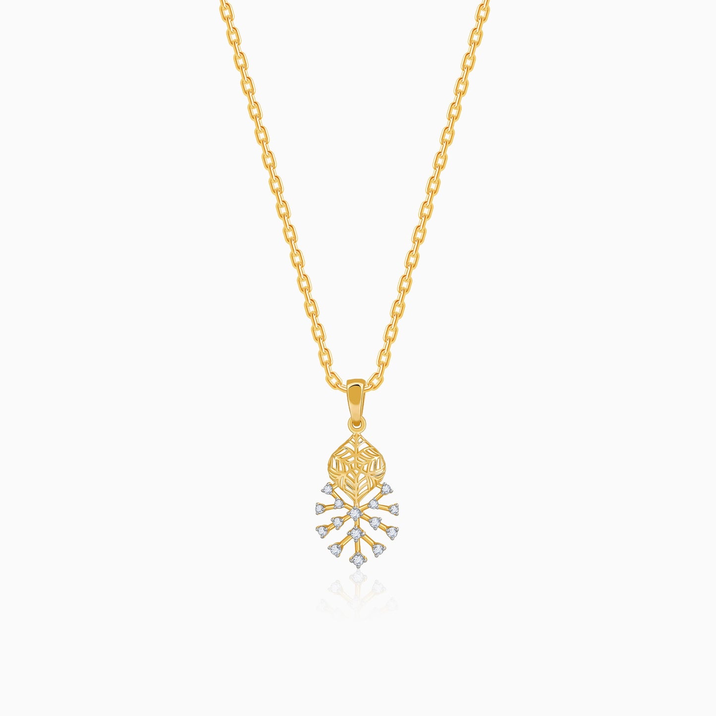 Gold Fireworks Lab Grown Diamond Pendant