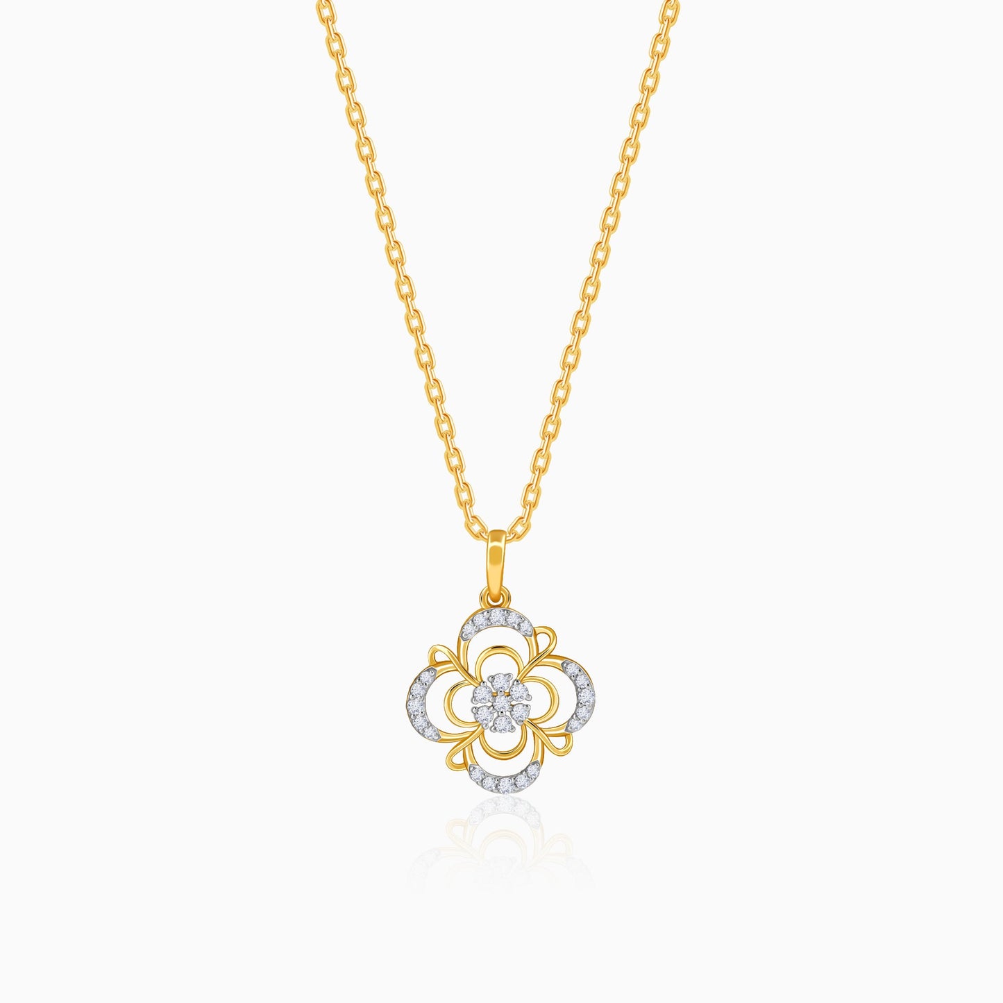 Gold Blossom Twist Lab Grown Diamond