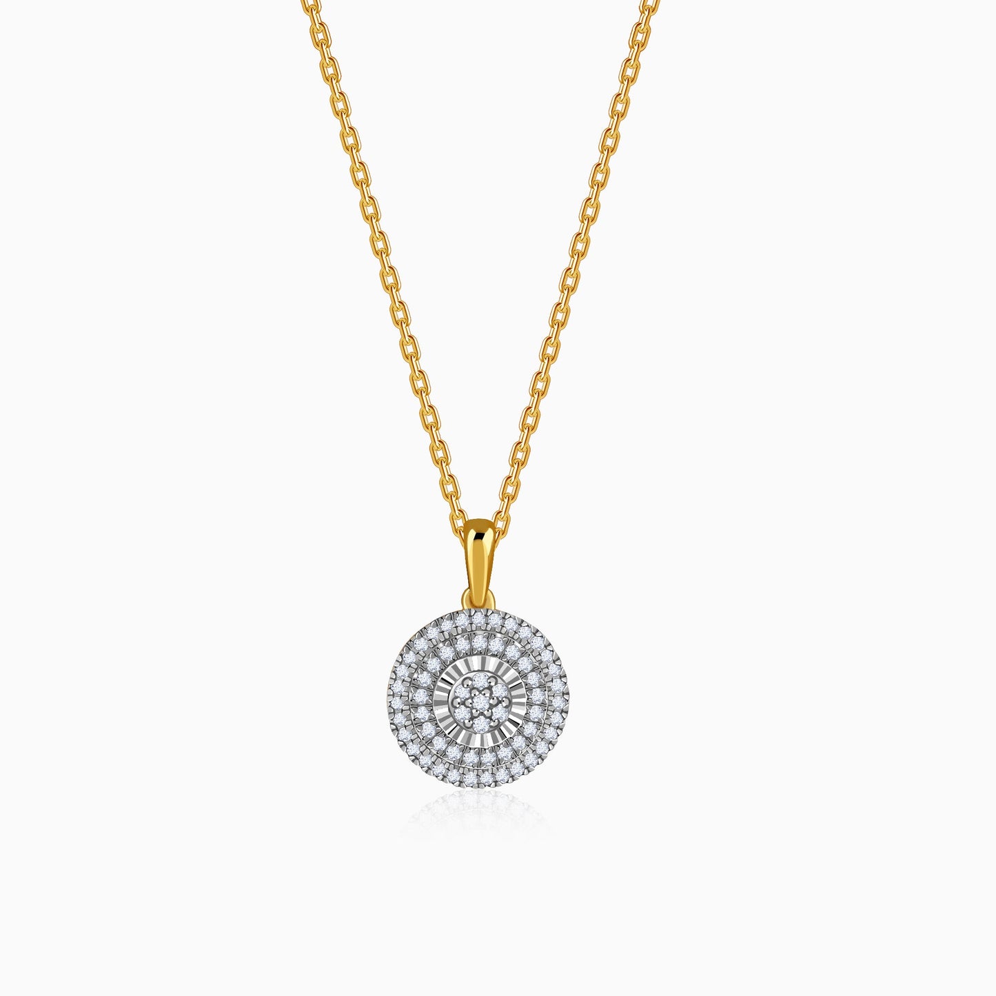 Gold Flora Gleam Lab Grown Diamond Pendant