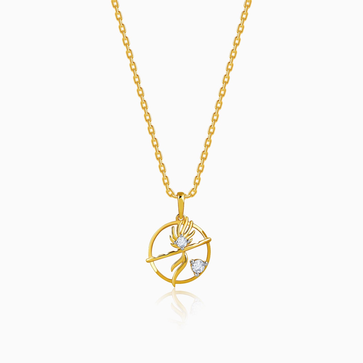 Gold Unbound Loop Lab Grown Diamond Pendant