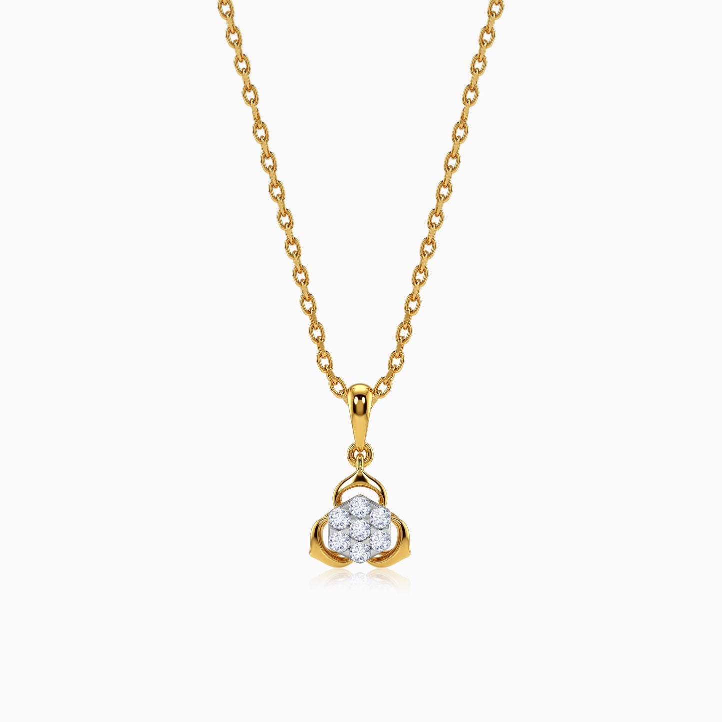 Gold Fortuna Glow Lab Grown Diamond Pendant
