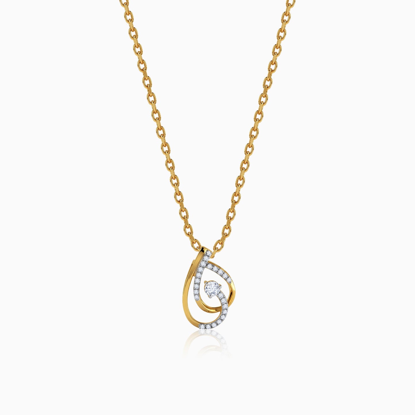 Gold Loop Twist Lab Grown Diamond Ring