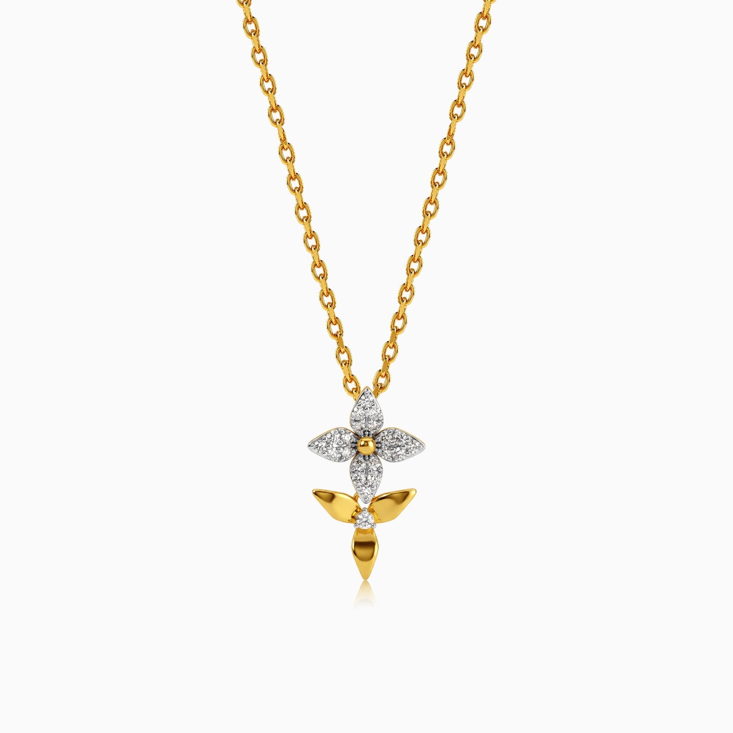 Gold Everlasting Bloom Lab Grown Diamond Pendant