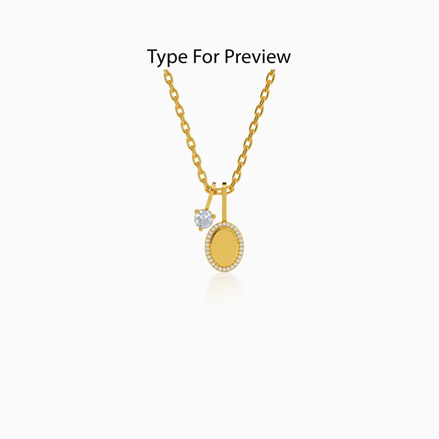 Personalised Gold Forever You Lab Grown Diamond Initial Pendant (9K)