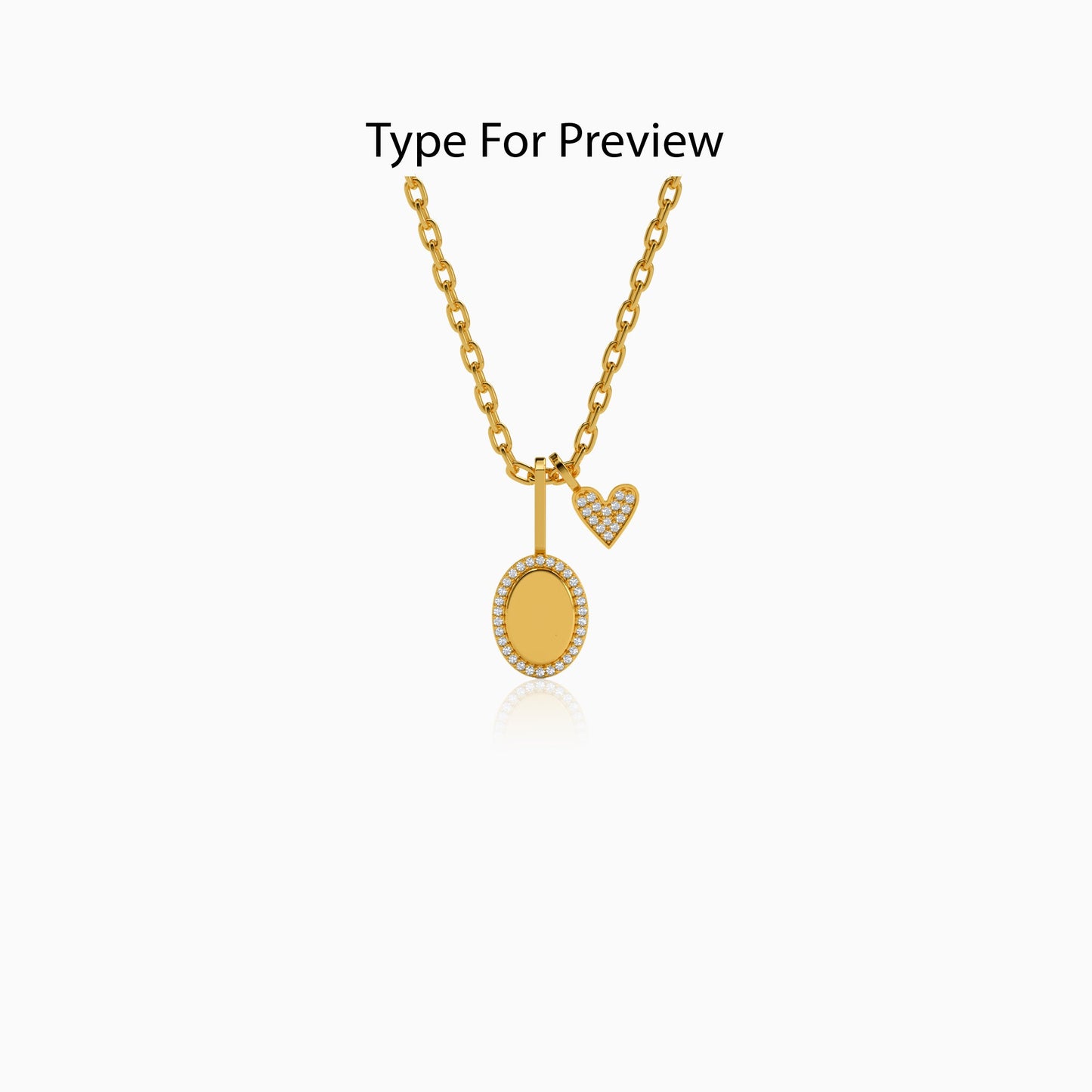 Personalised Gold Forever Lab Grown Diamond Initial Pendant (9K)