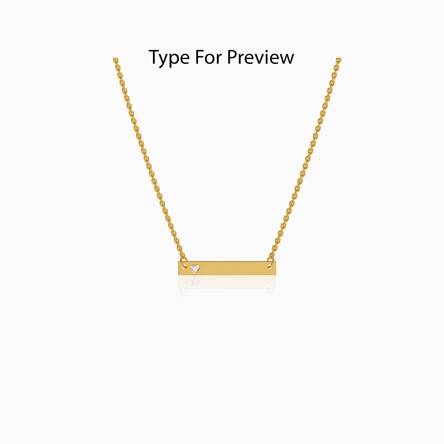 Personalised Gold Beautiful Lab Grown Diamond Necklace (9k)