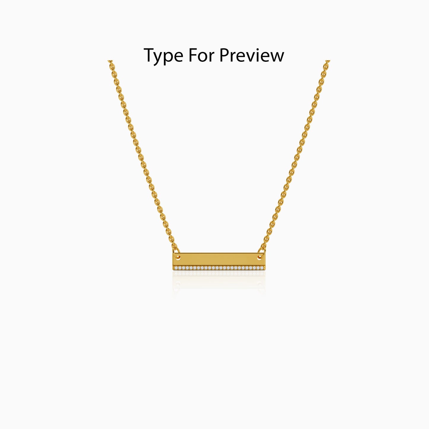 Personalised Gold Special Lab Grown Diamond Necklace (9k)