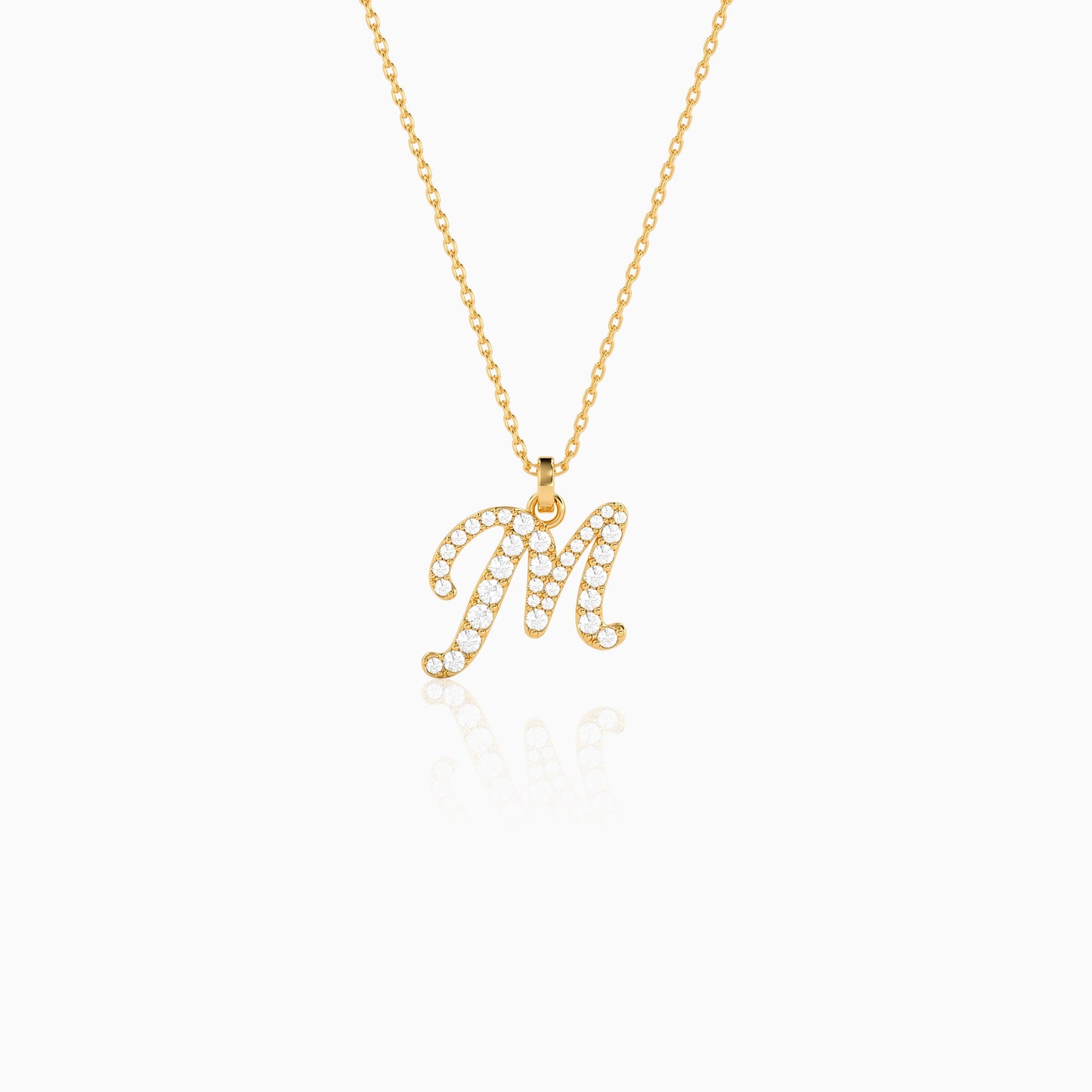 Personalised Gold Grace Lab Grown Diamond Initial Pendant