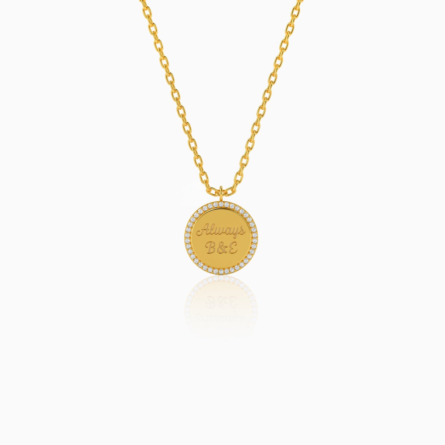 Personalised Gold Bonding Lab Grown Diamond Pendant (9K)