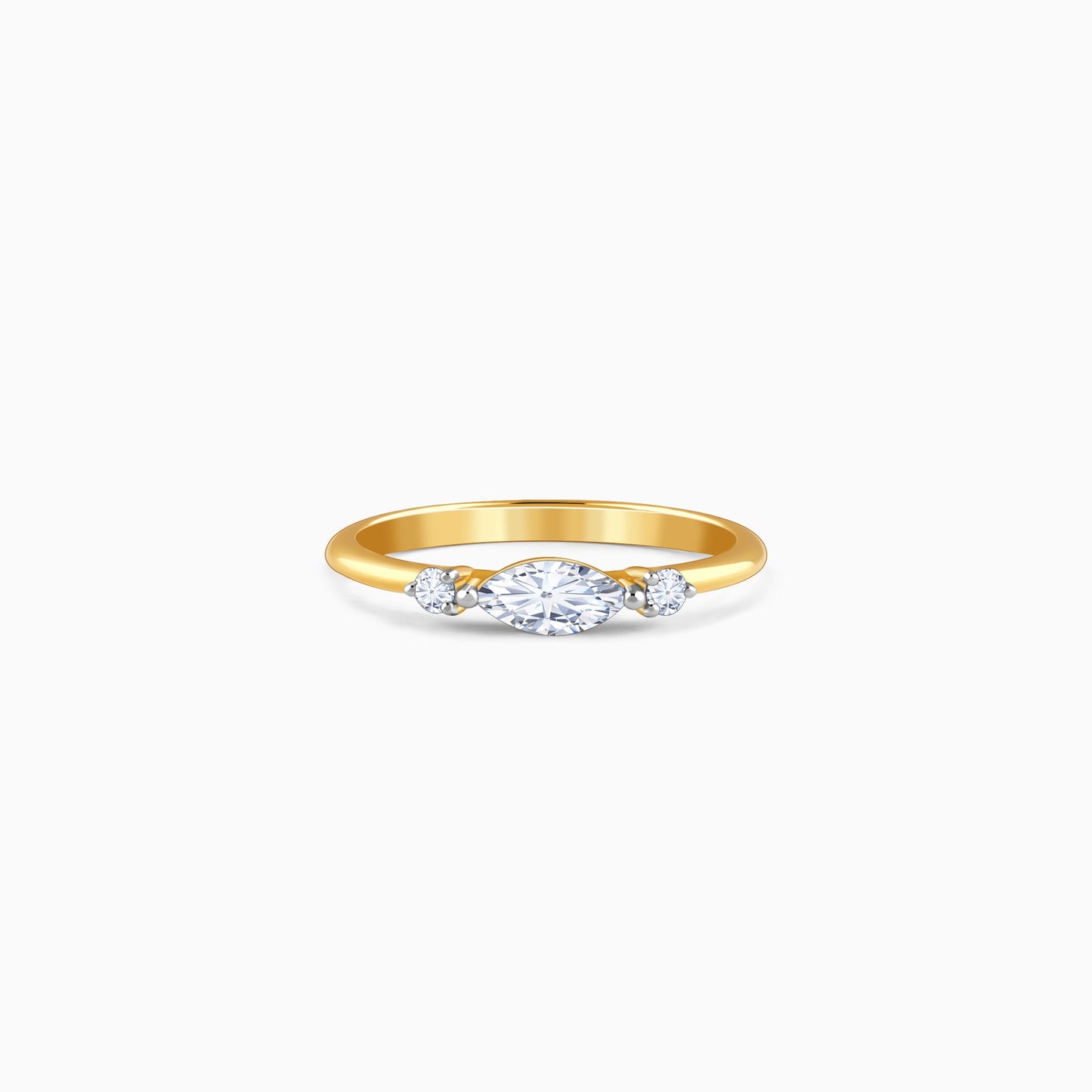 Gold Solara Oval Lab Grown Diamond Ring
