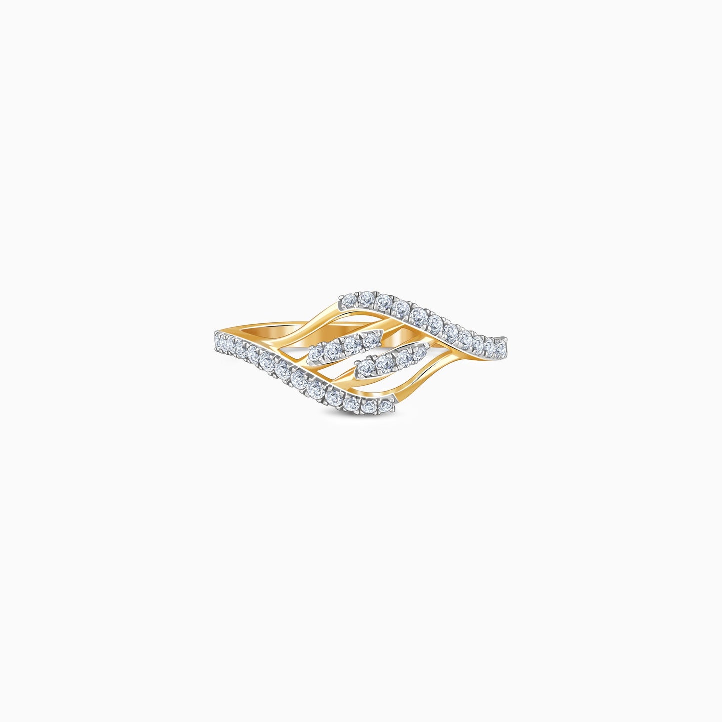 Gold Wavelet Lab Grown Diamond Ring
