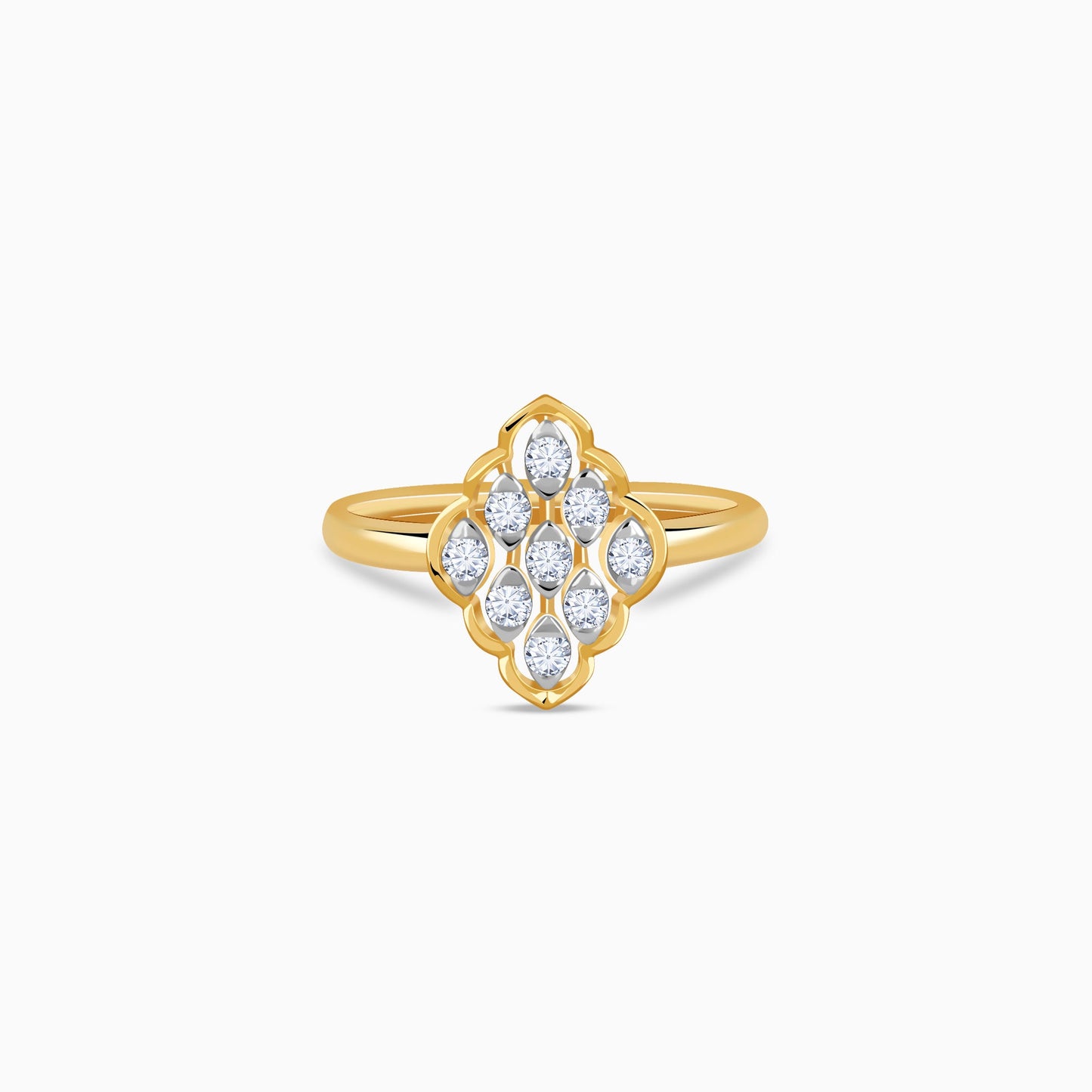 Gold Amer Trellis Lab Grown Diamond Ring