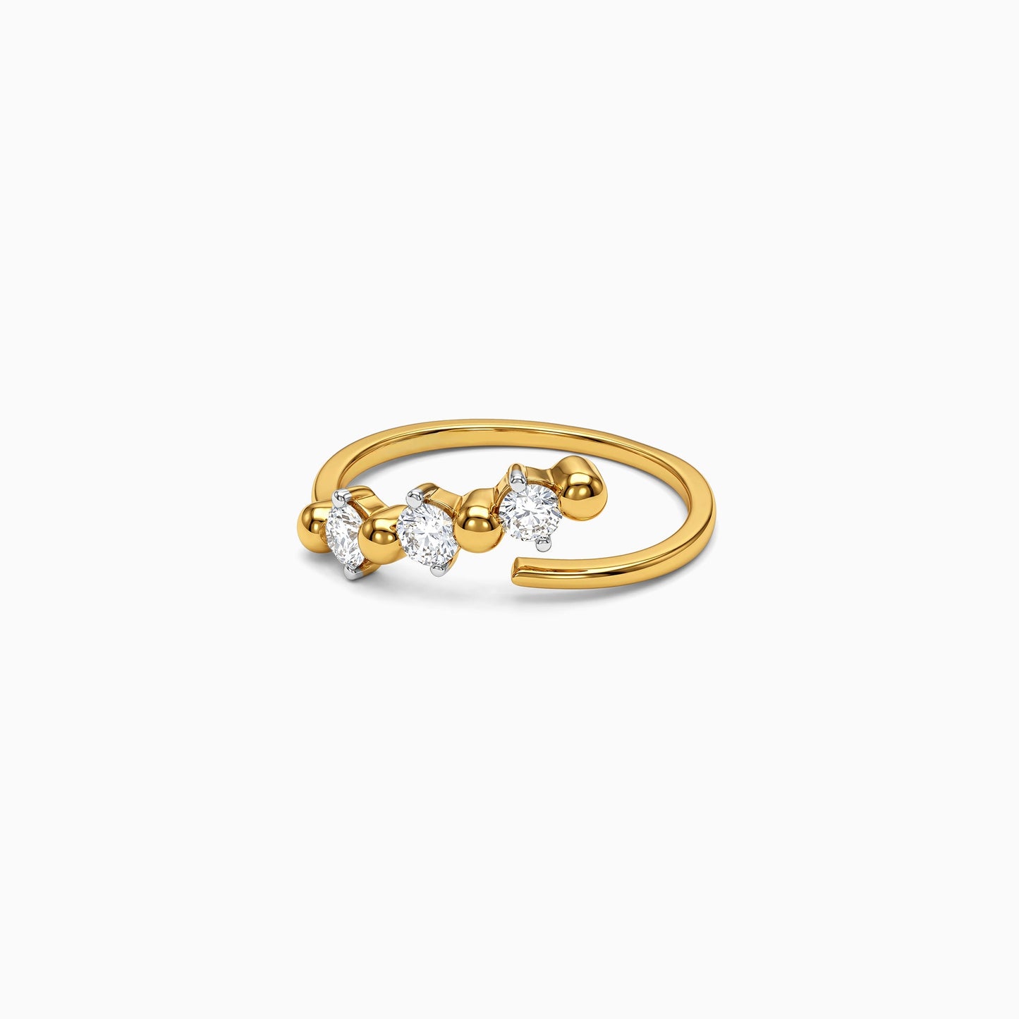 Gold Cascade Royale Lab Grown Diamond Ring (Size 12)