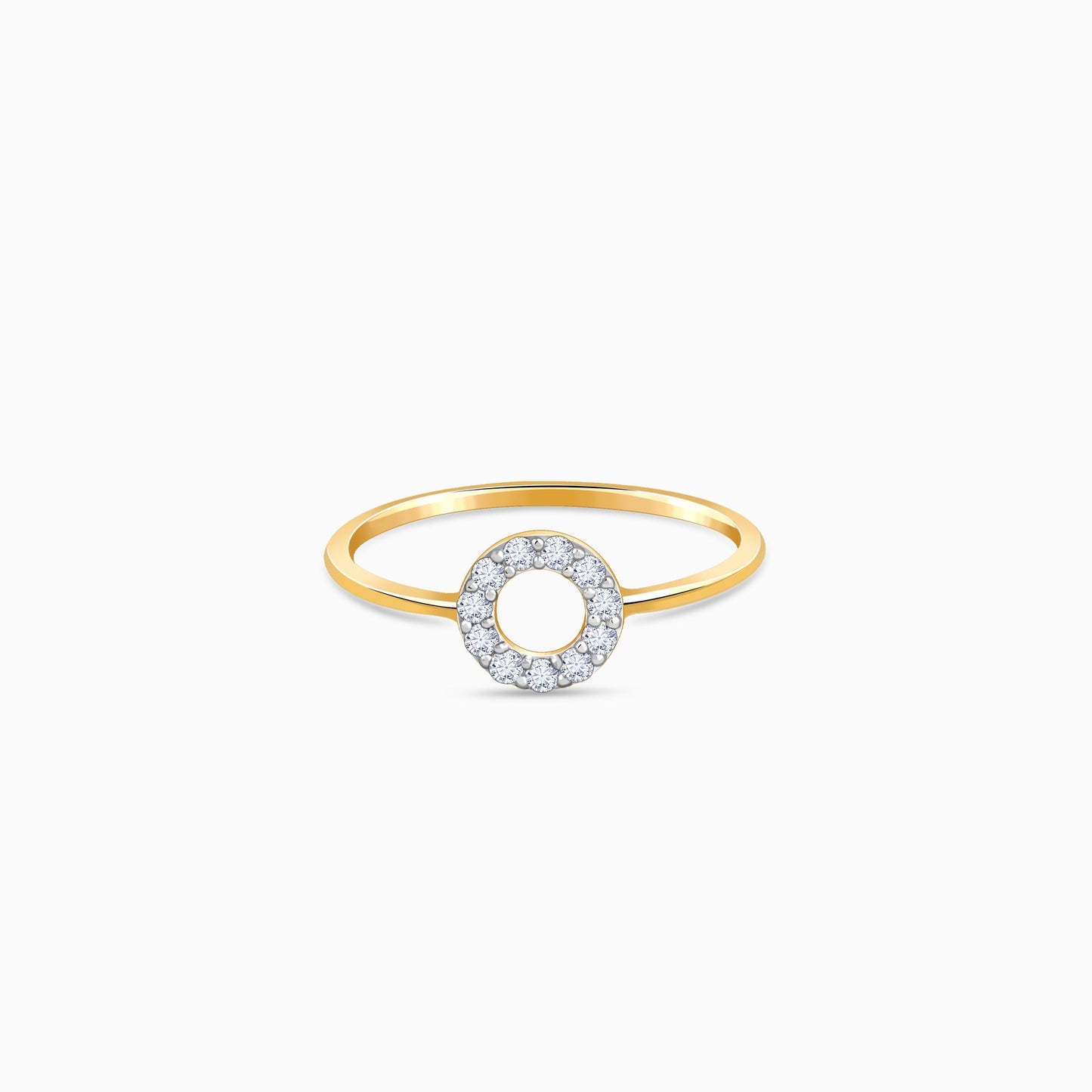Gold Orbital Lab Grown Diamond Ring