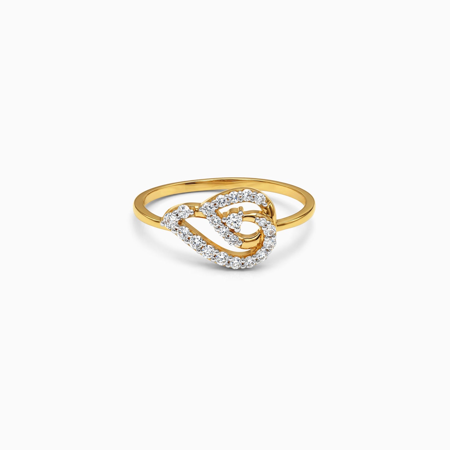 Gold Marceau Knot Lab Grown Diamond Ring (Size 12)