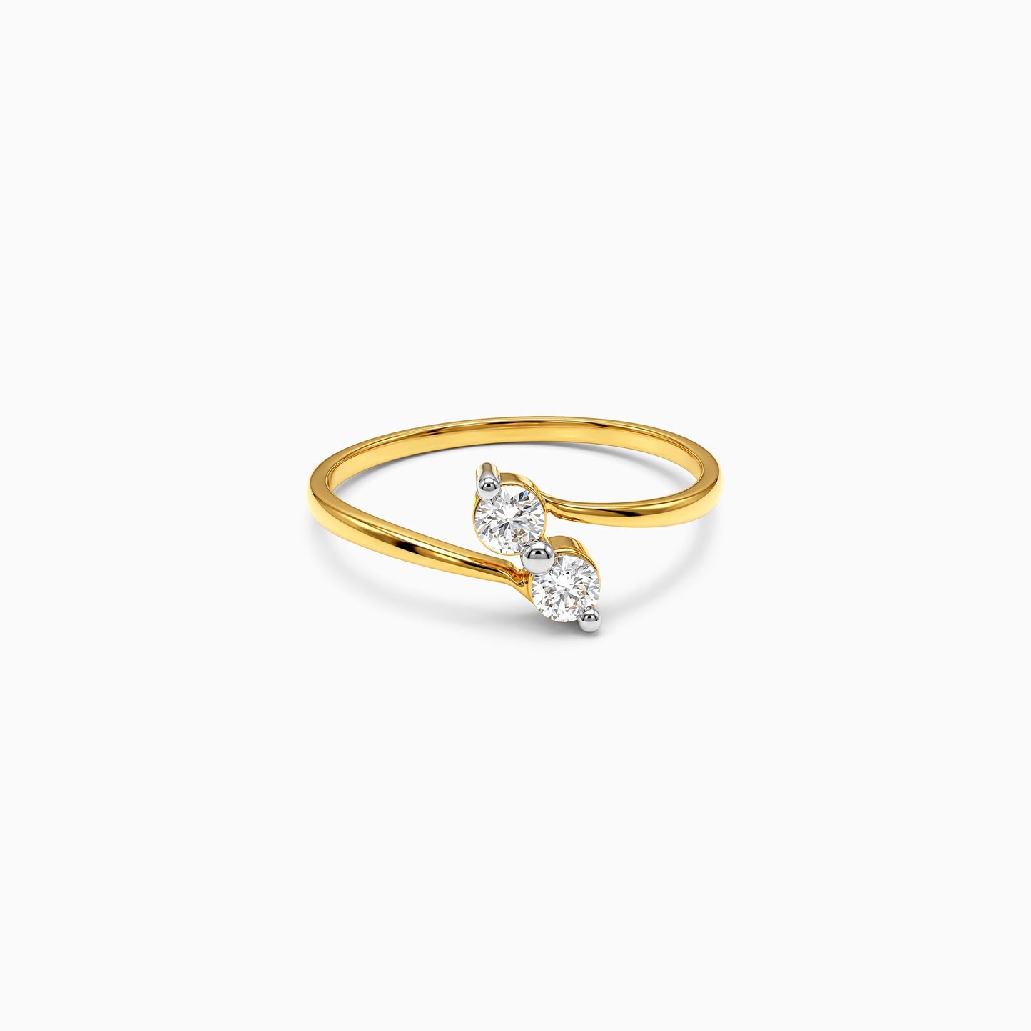 Gold Orlisse Chevron Lab Grown Diamond Ring (Size 12)